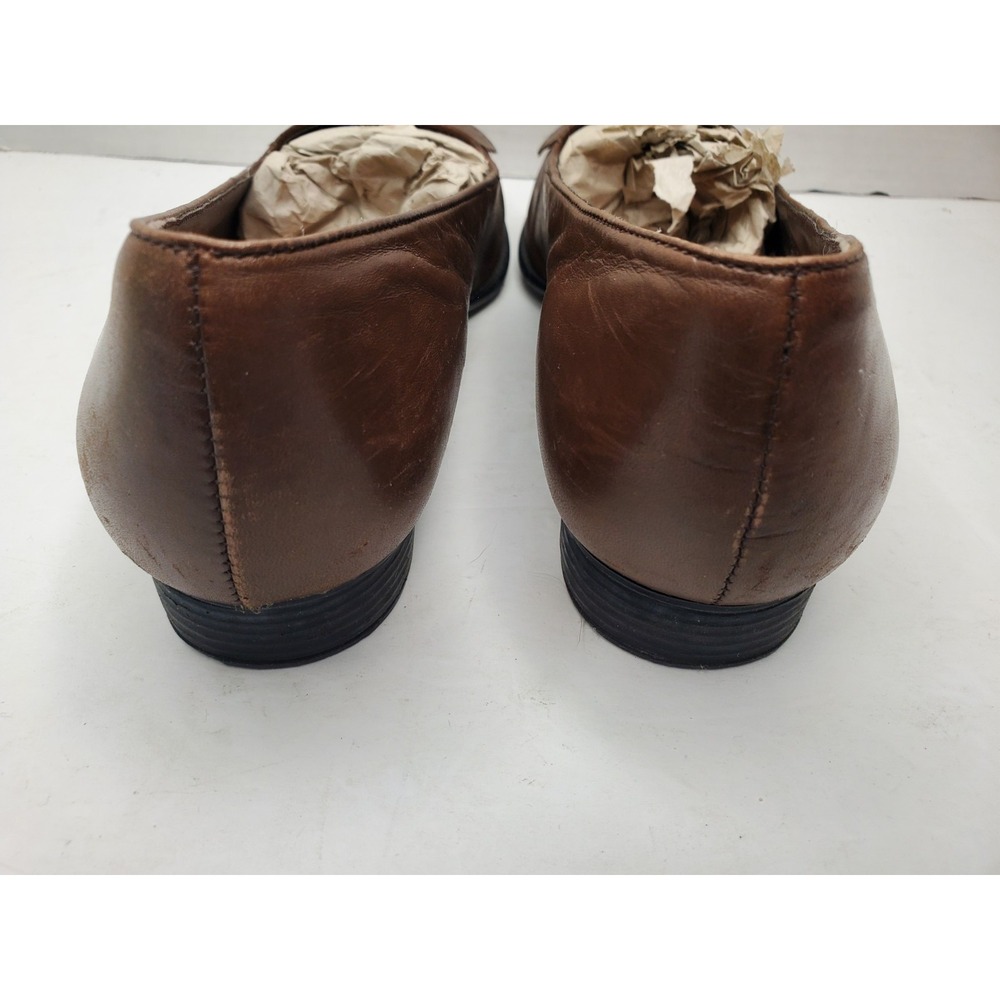Naturalizer Cuddly Tootsie Roll Brown Leather Tassels Womens Size 8N Loafer Shoe - Picture 5 of 16
